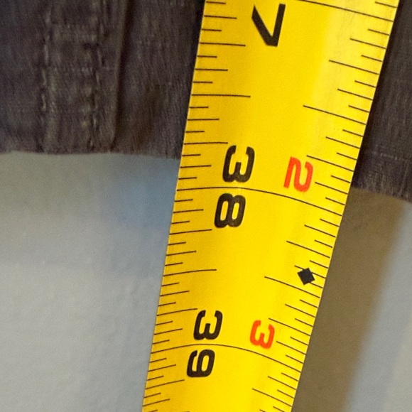 Charcoal Gray Button-Up Overall Dress Size L 2 Large Front Pockets  MIDI Length - Picture 10 of 10